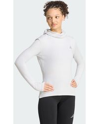 adidas - Adi365 Running Essentials Winterised Hooded Long Sleeve Hooded Track Top - Lyst