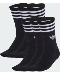 adidas - 3-Stripes Crew Socks 6 Pairs - Lyst