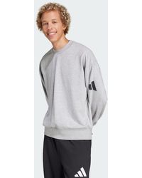 adidas - Essentials Loose Fit 3 Bar Logo Sweatshirt - Lyst