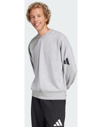 adidas - Essentials Loose Fit 3 Bar Logo Sweatshirt - Lyst