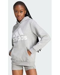 adidas - Essentials Logo Boyfriend Fleece Hoodie - Lyst