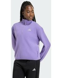 adidas - Adi365 Running Essentials Winterized Fleece Half-Zip - Lyst
