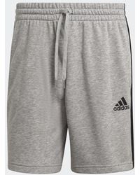 adidas - Essentials French Terry 3-Stripes Shorts - Lyst