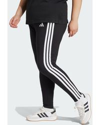 adidas - Essentials 3-Stripes Cotton Leggings (Plus Size) - Lyst