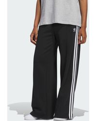 adidas - 3-Stripes Loose French Terry Wide Leg Joggers - Lyst