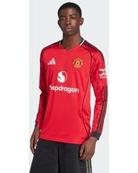 adidas - Manchester United 25/26 Long Sleeve Home Jersey - Lyst