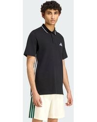 adidas - Essentials 3-Stripes Pique Polo Shirt - Lyst