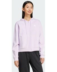 adidas - Felpa Con Cappuccio Future Icons 3-Stripes Full Zip - Lyst