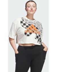 adidas - Pride Cropped Graphic T-Shirt (Gender Neutral) (Plus Size) - Lyst