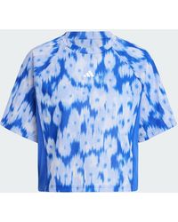 adidas Originals - Train Essentials Allover Print Flower Tie-Dye Tee - Lyst