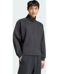 adidas - Soft Lux Winter Knit Quarter-Zip Sweatshirt - Lyst