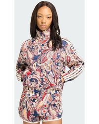adidas - Liberty London Firebird Satin Track Top - Lyst