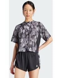 adidas - Train Essentials Allover Print Flower Tie-Dye Shirt - Lyst
