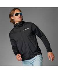 adidas - Terrex Xperior Climawarm+ Wind Light Fleece Hooded Jacket - Lyst