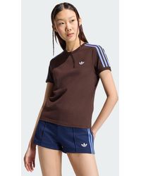 adidas - 3 Stripes Slim T-Shirt - Lyst