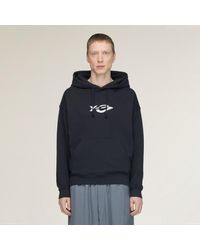 adidas - Y-3 French Terry Liquid Logo Hoodie - Lyst