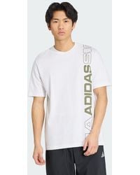 adidas - Vertical Linear Logo Graphic T-Shirt - Lyst