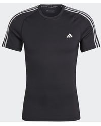 adidas - T-shirt da allenamento Techfit 3-Stripes - Lyst