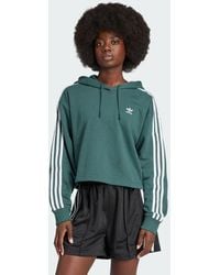 adidas - Adicolor 3-Stripes Short Hoodie - Lyst