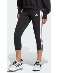 adidas - Essentials 3-Stripes Leggings 3/4 Length - Lyst