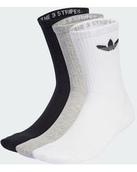 adidas - Trefoil Cushion Crew Socks 3 Pairs - Lyst