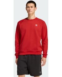 adidas - Trefoil Essentials Crew Sweatshirt - Lyst