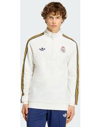 adidas - Real Madrid Originals Half Zip Top - Lyst