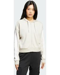 adidas - Chaqueta Con Capucha Essentials French Terry 3 Bandas - Lyst