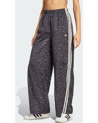 adidas - Originals Wide Leg Satin Joggers - Lyst