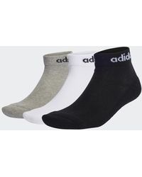 adidas - Linear Ankle Cushioned Socks 3 Pairs - Lyst