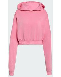 adidas - Acid-Wash Crop Hoodie - Lyst