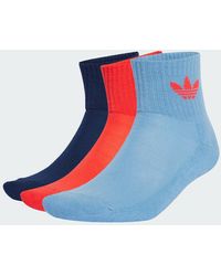 adidas - Mid Crew Socks 3 Pairs - Lyst