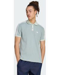 adidas - Waffle Knit Polo Shirt - Lyst