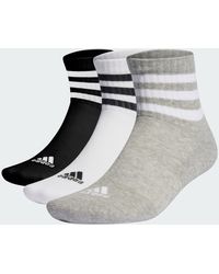adidas - Calze 3-Stripes Cushioned Sportswear Mid-Cut (3 Paia) - Lyst
