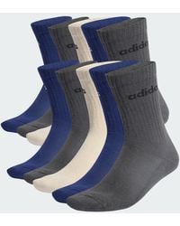 adidas - Linear Crew Socks Cushioned Socks 6 Pair Pack - Lyst