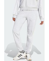 adidas - Essentials 3-Stripes French Terry Cuffed Joggers - Lyst