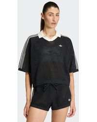 adidas - Knitted Crochet Polo - Lyst