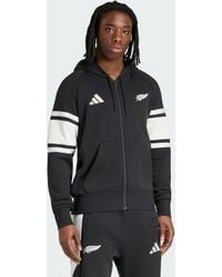 adidas - New Zealand Rugby Leisurewear Full Zip Hoodie - Lyst