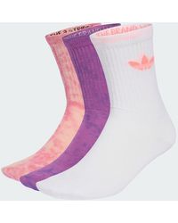 adidas - Tie Dye Crew Socks 3 Pairs - Lyst