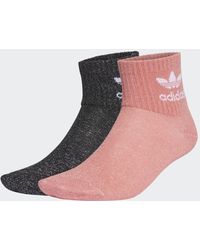 adidas Full-Glitter Mid-Ankle Socken, 2 Paar - Rot