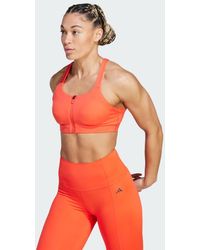 adidas - Tlrd Impact Luxe High-support Zip Bra - Lyst