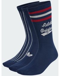 adidas - Retro Sport Crew Socks 2 Pairs - Lyst