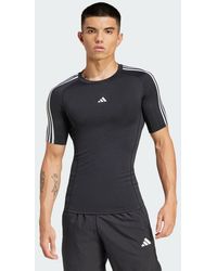 adidas - Techfit Compression Training 3-Stripes T-Shirt - Lyst