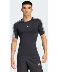 adidas - Techfit Compression Training 3-Stripes T-Shirt - Lyst