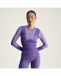 adidas - Top Da Yoga A Maniche Lunghe Senza Cuciture By Stella Mccartney - Lyst