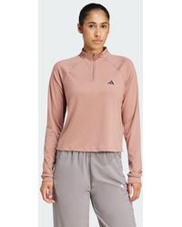 adidas - Train Essentials Minimal Branding 1/4-Zip Cover Up - Lyst