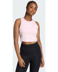 adidas - Essentials 3-Stripes Padded Tank - Lyst