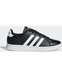 adidas Suede Grand Court Shoes in Grey (Gray) for Men - Lyst