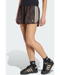 adidas - Snake Print Satin Shorts Shorts - Lyst