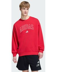 adidas - Seasonal Essentials Collegiate French Terry Crew Sweatshirt - Lyst